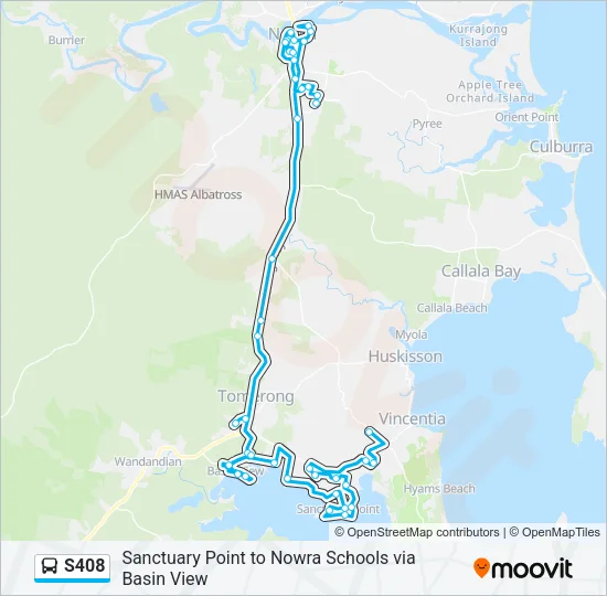 S408 Bus Line Map
