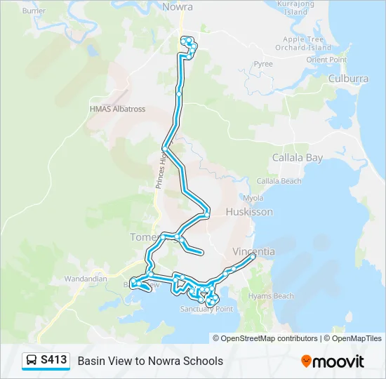 S413 Bus Line Map