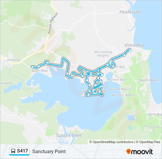 S417 bus Line Map