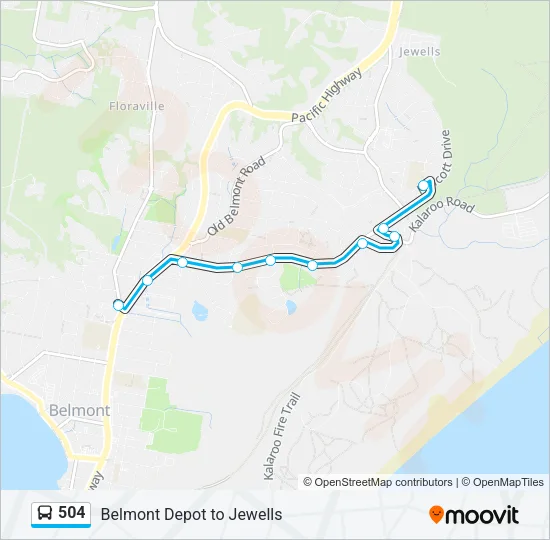 504 Bus Line Map