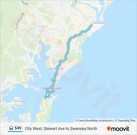 549 Route: Schedules, Stops & Maps - Swansea North (Updated)