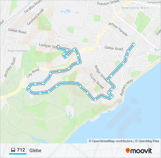712 Bus Line Map