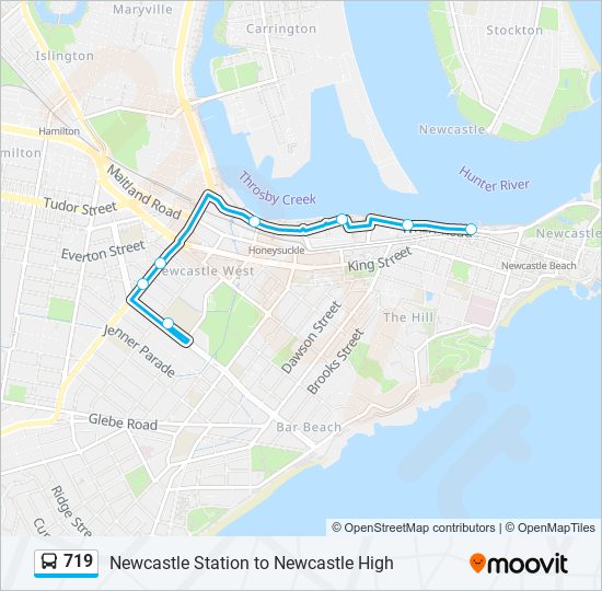 719 bus Line Map