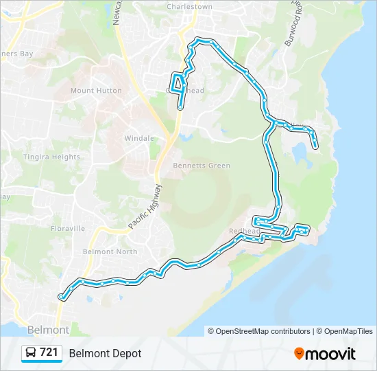 721 Bus Line Map