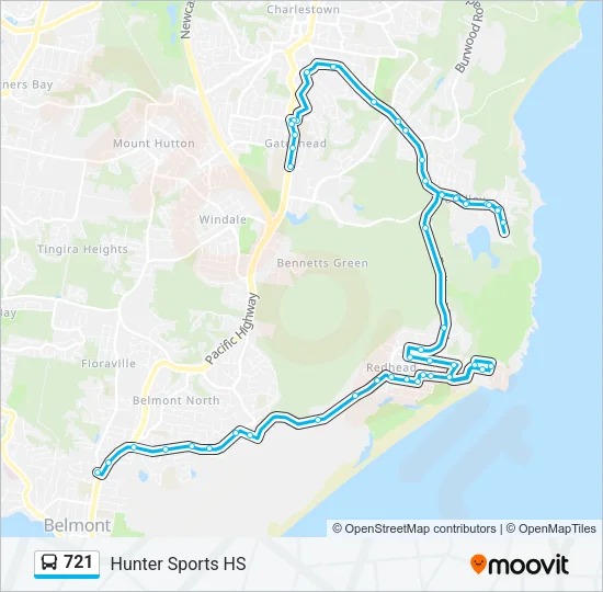 721 Bus Line Map