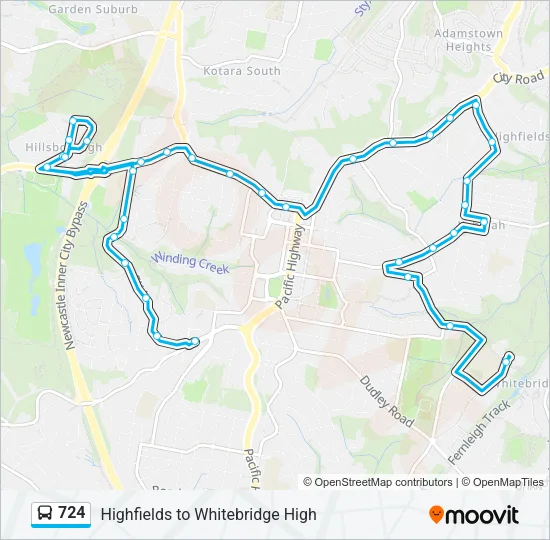 724 Bus Line Map