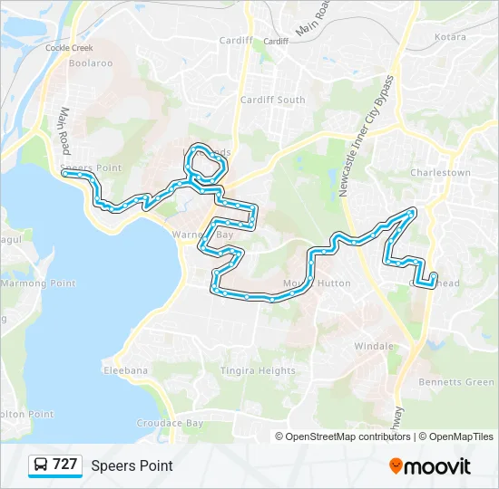 727 Bus Line Map