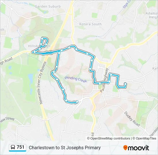 751 Bus Line Map