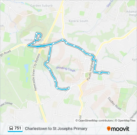 751 Bus Line Map