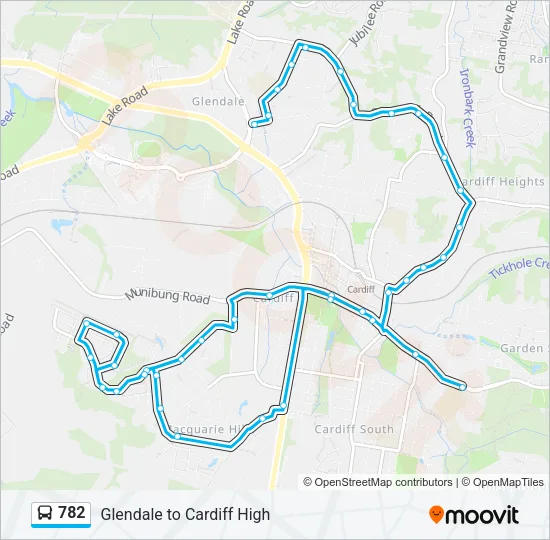 782 Bus Line Map