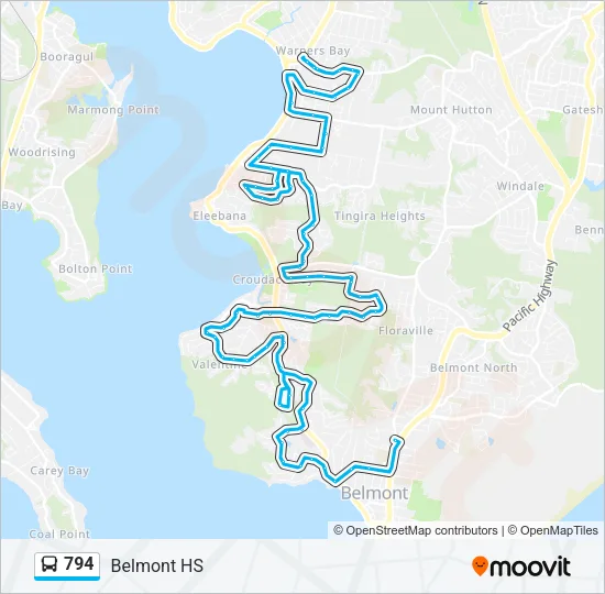 794 Bus Line Map