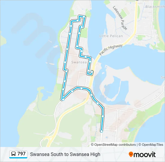 797 Bus Line Map