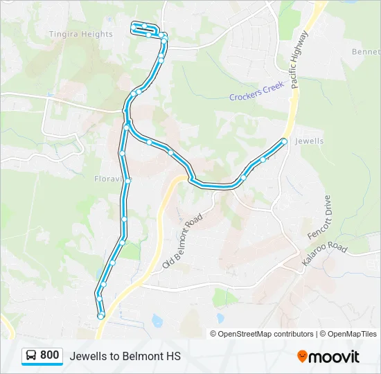 800 Bus Line Map