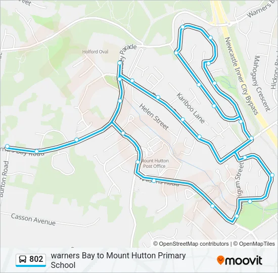 802 Bus Line Map