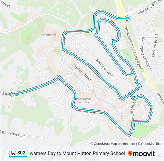 Mapa de 802 de autobús