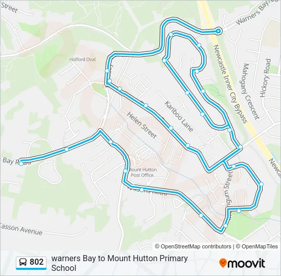 802 Bus Line Map