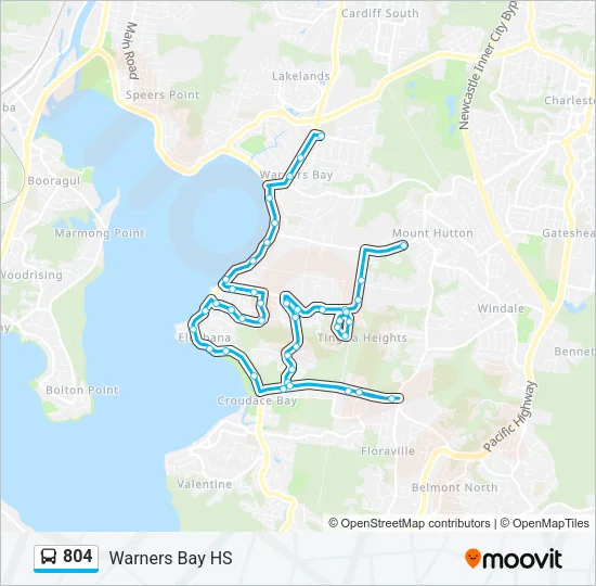 804 Bus Line Map