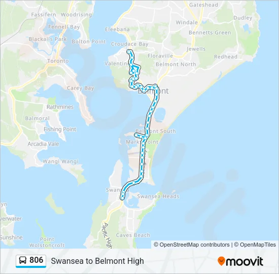 806 Bus Line Map
