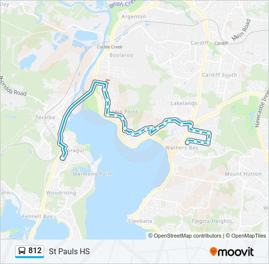 812 bus Line Map