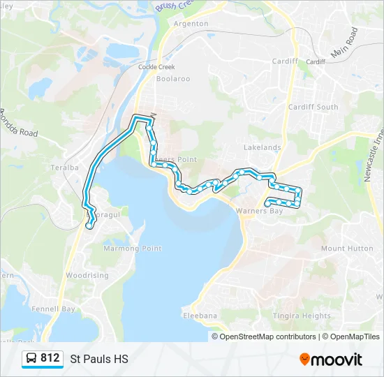 812 Bus Line Map