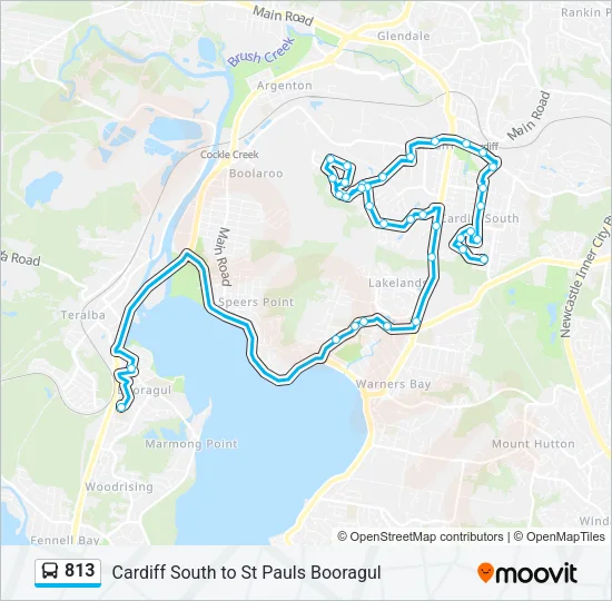 813 Bus Line Map