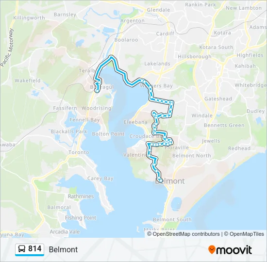 814 Bus Line Map