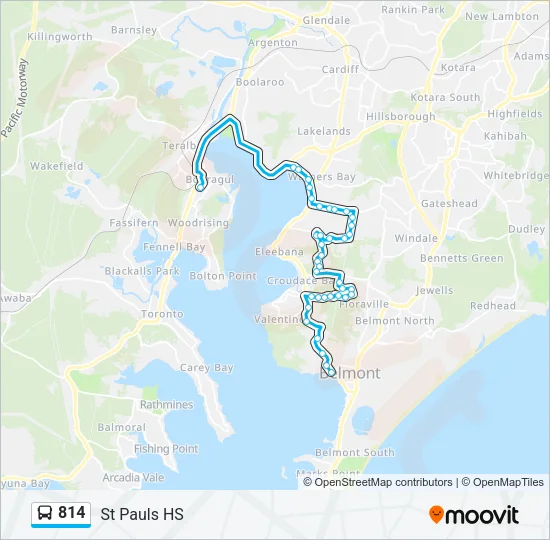 814 Bus Line Map