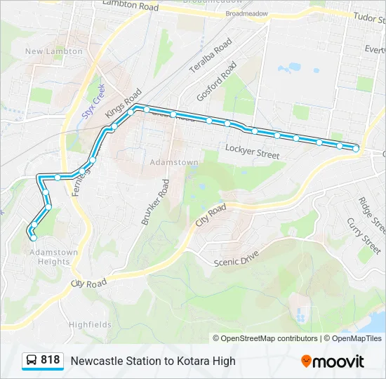 818 Bus Line Map