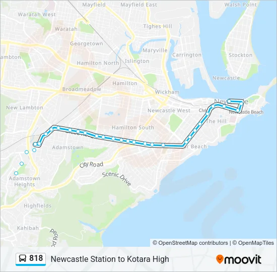 818 Bus Line Map