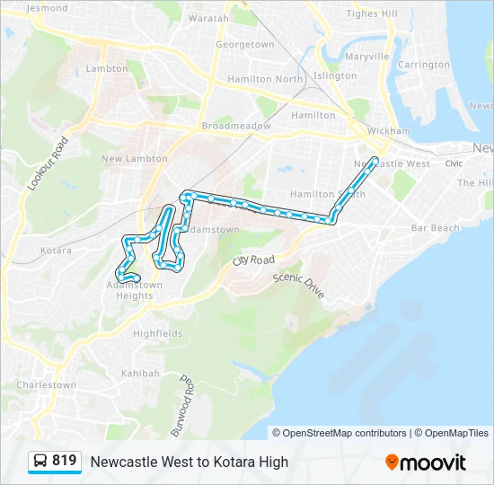 819 Bus Line Map