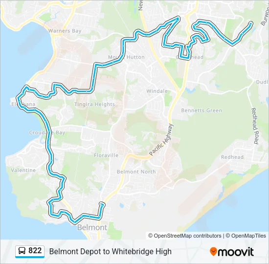 822 Bus Line Map