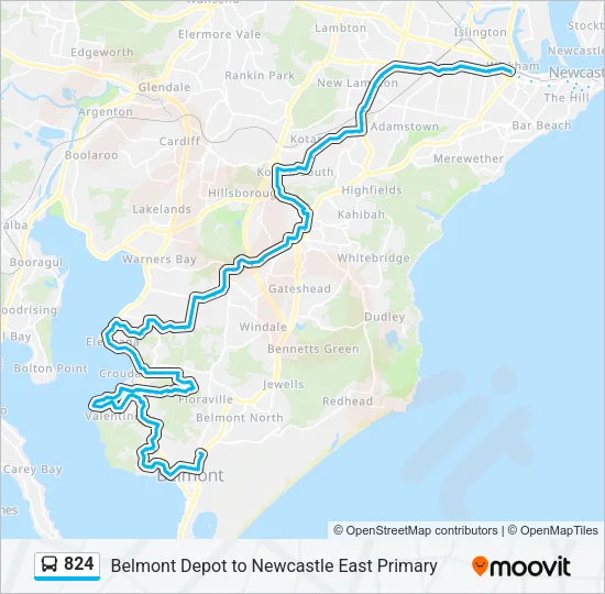 824 Bus Line Map
