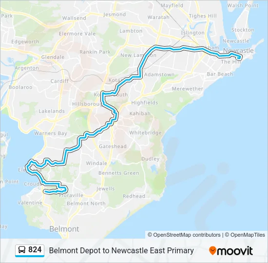 824 Bus Line Map