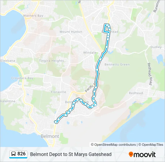 826 Bus Line Map