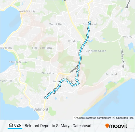 826 Bus Line Map