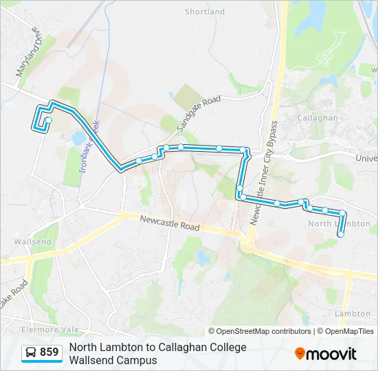 859 Bus Line Map