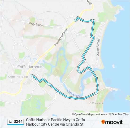S244 Bus Line Map