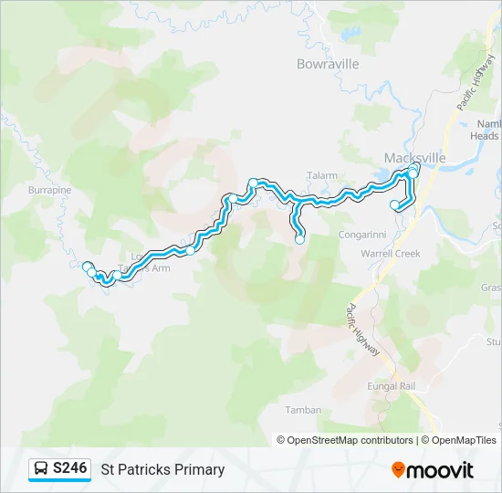 S246 Bus Line Map