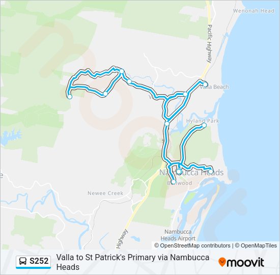 s252 Route: Schedules, Stops & Maps - Nambucca Heads PS (Updated)