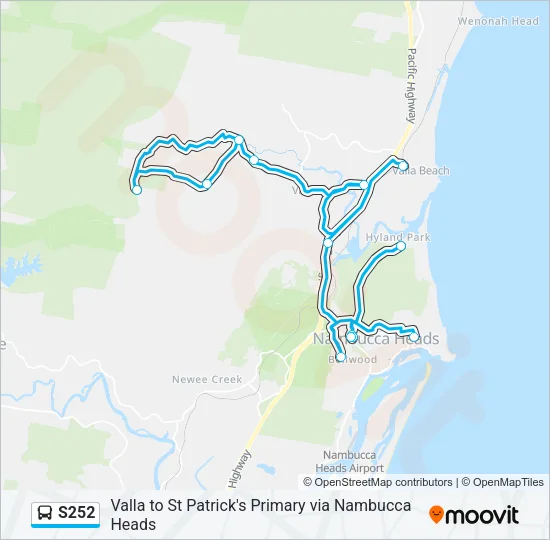 S252 Bus Line Map