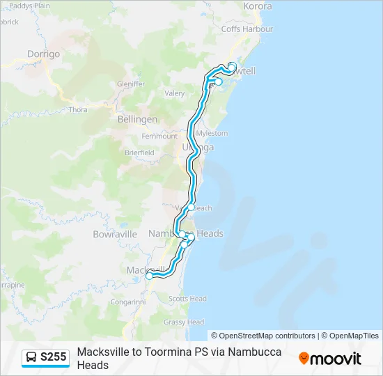 S255 Route: Schedules, Stops & Maps - Toormina PS (Updated)