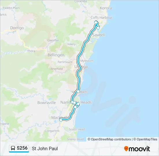 S256 Bus Line Map