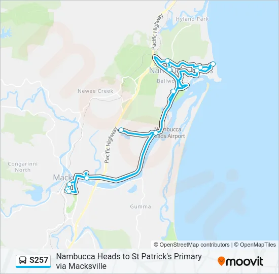 S257 Bus Line Map