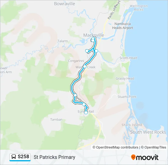 S258 Bus Line Map