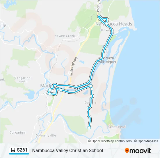 S261 Bus Line Map