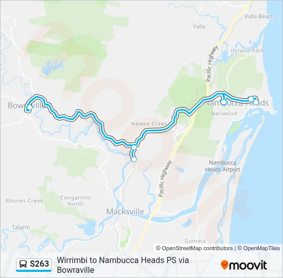 S263 Bus Line Map