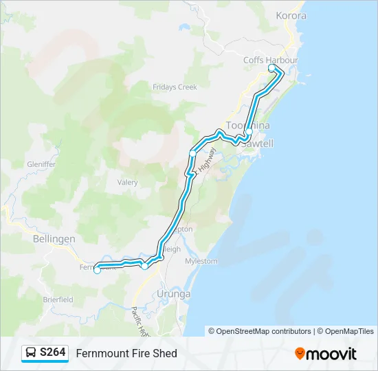 S264 Bus Line Map