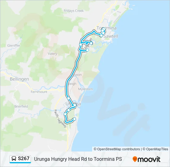 S267 Bus Line Map