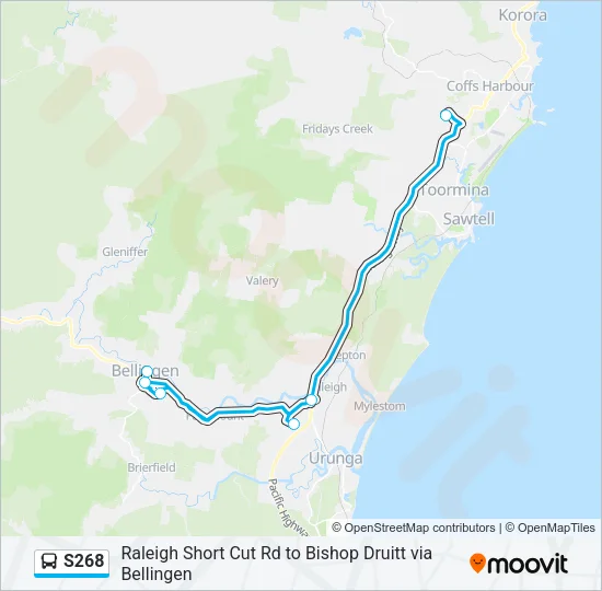 S268 Bus Line Map