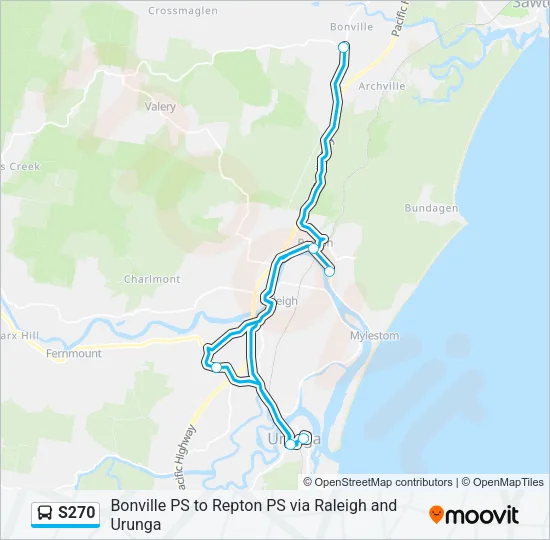 S270 Bus Line Map